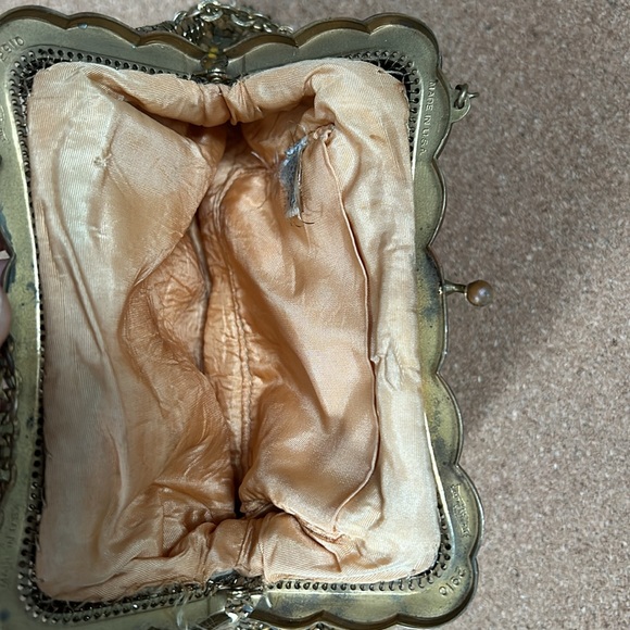 Very vintage gold Whiting & Davis small cocktail mesh bag with chain strap - Picture 8 of 16